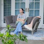 West Lake Mahogany Outdoor Convertible Sofa Daybed