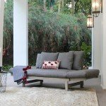 West Lake Mahogany Outdoor Convertible Sofa Daybed
