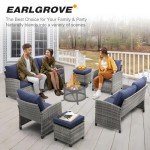 6-Piece Outdoor Wicker Patio Conversation Set