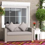 Gray Wicker Loveseat with Cushions for Outdoors