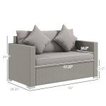 Gray Wicker Loveseat with Cushions for Outdoors