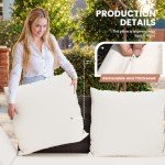 Flamaker Outdoor Convertible Rattan Sofa Lounger