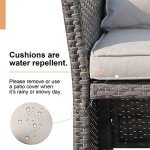 2-Piece Wicker Patio Love Seat & Coffee Table Set