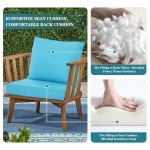 Teal Outdoor Cushions for Deep Seat Furniture