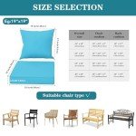 Teal Outdoor Cushions for Deep Seat Furniture