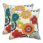 Bright Floral Indoor/Outdoor Accent Throw Pillows - 2 Pack