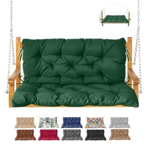 Cozy Waterproof Porch Swing Cushion – Dark Green