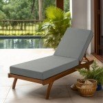 Waterproof Outdoor Lounge Chair Cushions - Grey