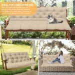 Cozy Waterproof Porch Swing Cushion – Dark Green