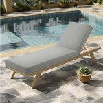 Waterproof Outdoor Lounge Chair Cushions - Grey
