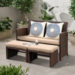 OC Orange-Casual 3-Piece Outdoor Loveseat Set