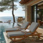 Waterproof Outdoor Lounge Chair Cushions - Grey