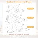 Cozy Waterproof Porch Swing Cushion – Dark Green