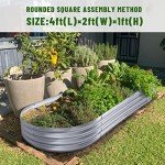 Oval Galvanized Raised Garden Bed Kit for Outdoors