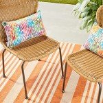 Blue Zinnia Lumbar Throw Pillows, 2-Pack