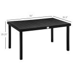 Rectangular Outdoor Dining Table for 6 People