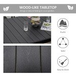 Rectangular Outdoor Dining Table for 6 People