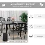 Rectangular Outdoor Dining Table for 6 People