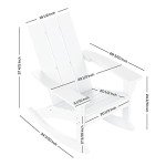 Dark Green Adirondack Rocking Chair for Outdoors