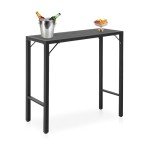 Raysfung 39” Outdoor Bar Table - Waterproof Black
