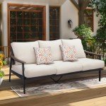 Natural Expressions Outdoor Sofa with Wicker Backrest