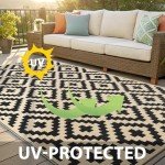 Reversible Waterproof Outdoor Rug - 5x8 ft