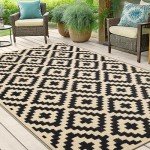 Reversible Waterproof Outdoor Rug - 5x8 ft