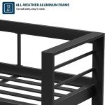 Stylish Aluminum Outdoor Loveseat with Thick Cushion