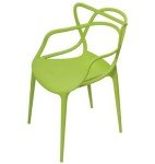 Set of 2 Stackable Modern Plastic Dining Chairs