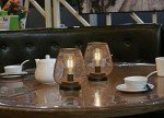Set of 2 Battery-Powered Metal Lanterns