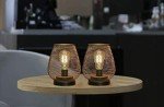 Set of 2 Battery-Powered Metal Lanterns