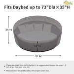 Heavy Duty UV Resistant Outdoor Daybed Cover - Grey