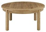 Teak Wood Outdoor Patio Round Coffee Table