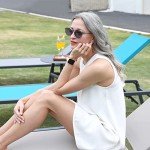 ULAND Adjustable Aluminum Chaise Lounge Set of 2