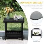 5-Piece Black Wicker Patio Furniture Set
