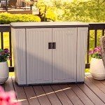 Suncast 130 Gallon Outdoor Storage Shed, Dove Gray