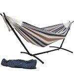 Double Garden Hammock with Heavy-Duty Stand