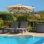 Set of 4 Adjustable Outdoor Chaise Lounges