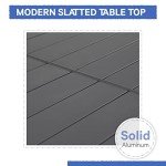 Aluminum Extendable Patio Dining Table - Dark Grey