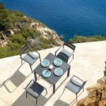 Aluminum Extendable Patio Dining Table - Dark Grey