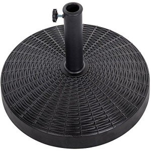 Heavy-Duty Black Patio Umbrella Stand 48LBS