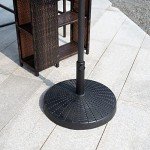 Heavy-Duty Black Patio Umbrella Stand 48LBS