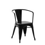Set of 4 Stackable Metal Patio Dining Chairs