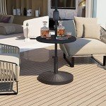 Heavy-Duty Black Patio Umbrella Stand 48LBS