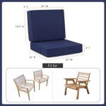 Deep Seat Waterproof Patio Cushion Set - 22" x 22