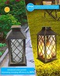 SHYMERY Solar Outdoor Lanterns - 2 Pack, 14 Inch