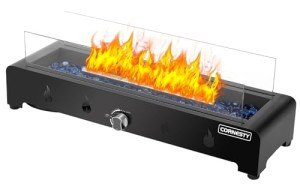28" Rectangular Gas Fire Pit Table - Black