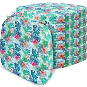 Tropical Flower Outdoor Chair Cushion Set of 6