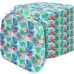 Tropical Flower Outdoor Chair Cushion Set of 6