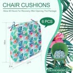 Tropical Flower Outdoor Chair Cushion Set of 6